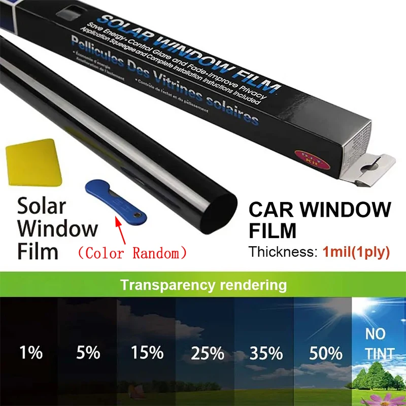 Car Window Tint Film 600x75cm 5%-50% Roll Solar UV Protector Sticker for Home car window tint film