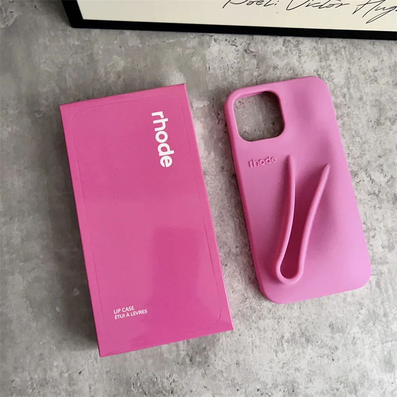 Hot Sale Soft Silicone Phone Case with Portable Lip Gloss Holder
