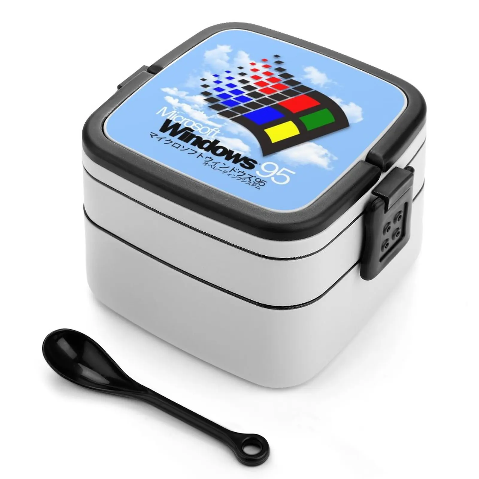 Windows 95 Bento Box A Doppio Strato Contenitore Portatile Materiale Pp Bento Box Blank Banshee Blank Banshee Macintosh Macintosh Plus
