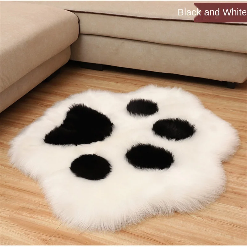 Cute Cat Paw Bear Foot Cushion Animal Footprint Shape Soft Plush Carpet Home Sofa Table Floor Mat Bedroom Decorative Carpet 2021 2