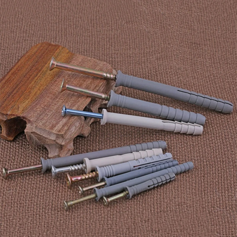 M6 M8 M10 Plastic Self Drilling Drywall and Wall Anchors with Screws Wall Plug Anchor Percussion Expansion Bolt Pipe Column
