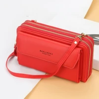 Women Long Wallet Korean Version Crossbody Bag Double Zipper Large Capacity Clutch Bag Shoulder Handbag Female Mobile Phone Bag - Image 2
