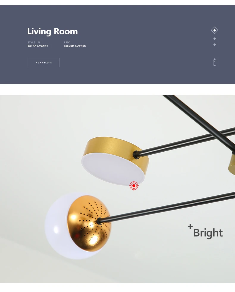 Nordic schwarz gold decke lichter LED glas ball decke lampe Wohnzimmer Küche Licht Fernbedienung schlafzimmer dekorative lampe – Detail 11