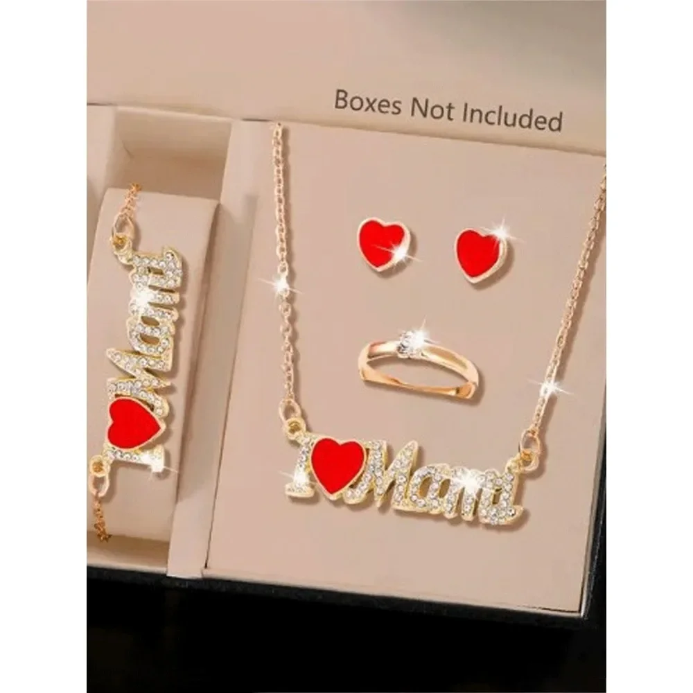 Flower shaped diamond inlaid heart-shaped women's watch, niche fashion, female student bracelet, quartz watch set