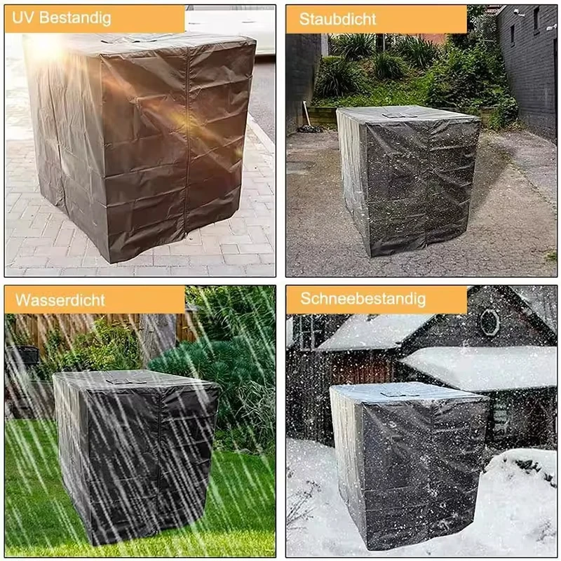 210D waterproof dust cover rainwater tank Oxford cloth UV protection cover garden box IBC container protective