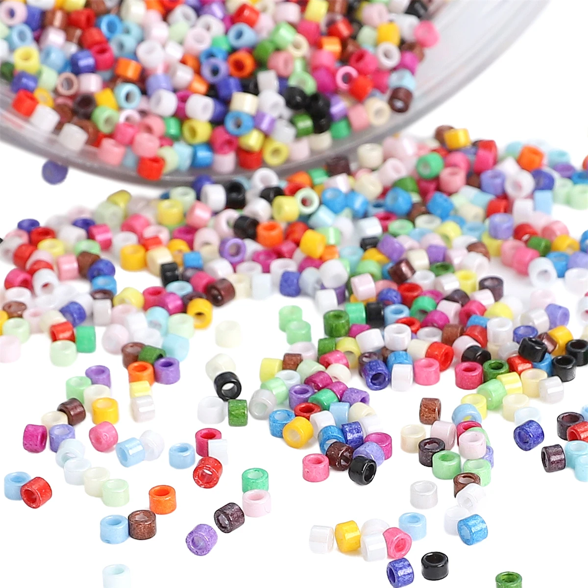 Stone beads about 1940 pcs domestic glass rice oil painting antique loose handmade DIY making jewelry