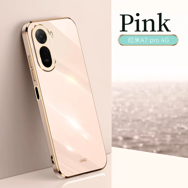 Luxury Plating Fashion Square Soft Silicone Phone Case with Original Camera Protection