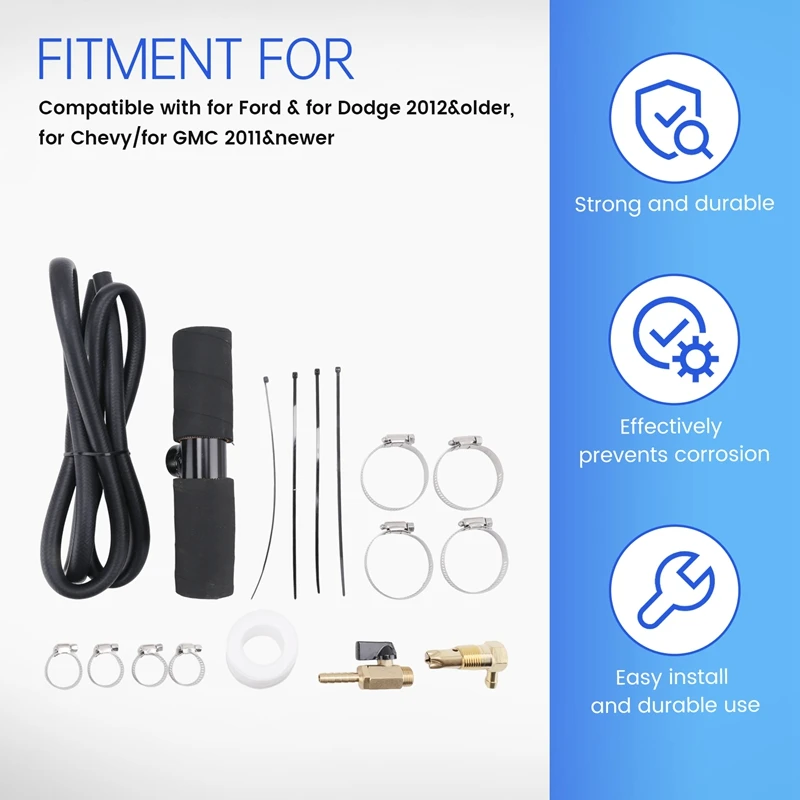11025 Diesel Installation Kit,For Gravity Fueled Auxiliary Fuel Tank And Newer Models With 1&frac12;Inch Fill Line,For Diesel