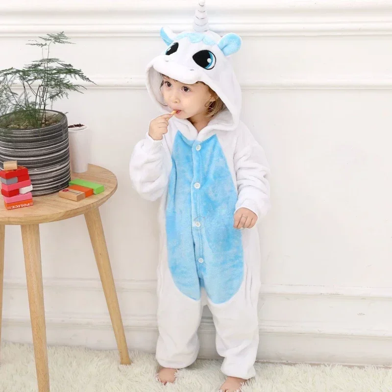 Kigurumi Cat Onesie Kids Unicorn Pajamas For Children Animal Cartoon Blanket Sleepers Baby Costume Winter Boy Girl Jumspuit