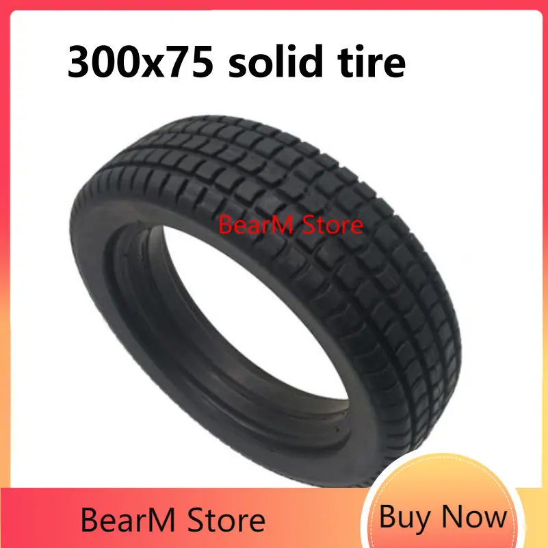 

High Quality 300x75 Solid Tire for 12 Inch Wheelchair Kids Tricycle Push Bike Replacement Accessories