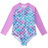 Children's Mermaid Swimsuit Children's One-Piece Swimsuit Long Sleeved Girl's Hot Spring Fish Scale Swimsuit Girl's Swimsuit 5