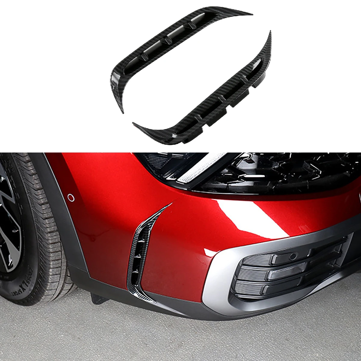

For 2023 Kia Sportage X-Line X-Pros carbon fiber front bumper vent cover decoration Accessories