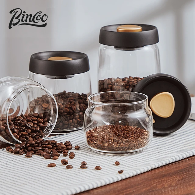 Glass Coffee Powder Vacuum Storage Container