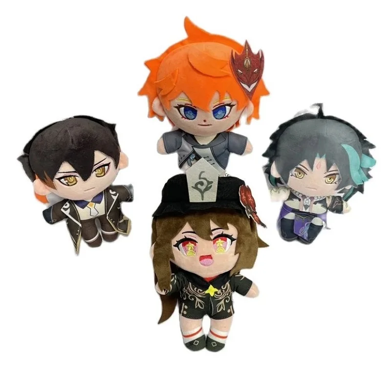 

New 4pcs/set 20cm Cute Anime Game Genshin Impact Plush Toys Cute ToyKaedehara Kazuha Albedo Cosplay Stuffed Boy Dolls Gifts