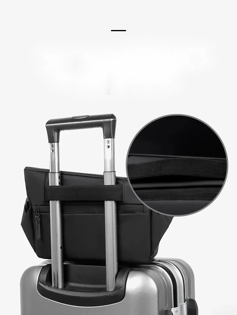 Rucsac de piept pentru bărbați, funcțional, la modă, crossbody, impermeabil, multifuncțional, cu un singur umăr_voghion.com