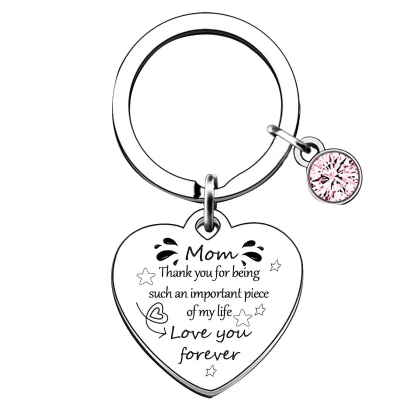 

Брелок для ключей с надписью «Mom I Love You»