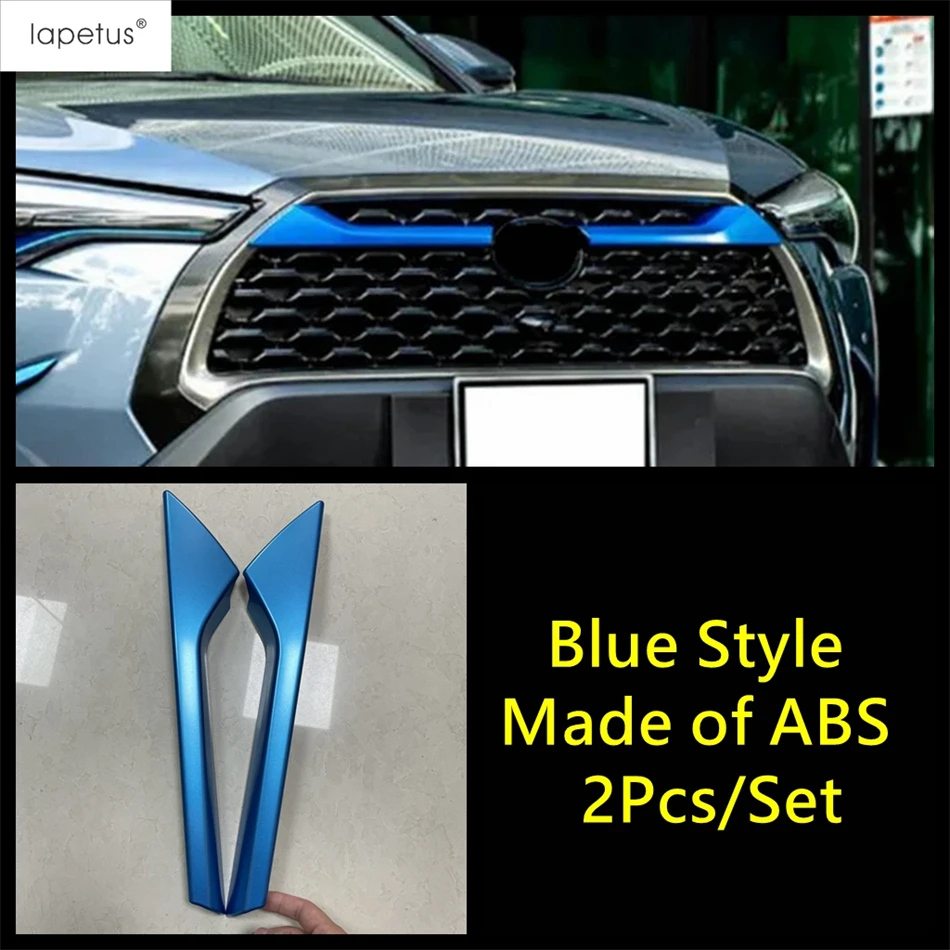 フロントミドルビレットグリルグリルストライプ装飾カバートリム ABS