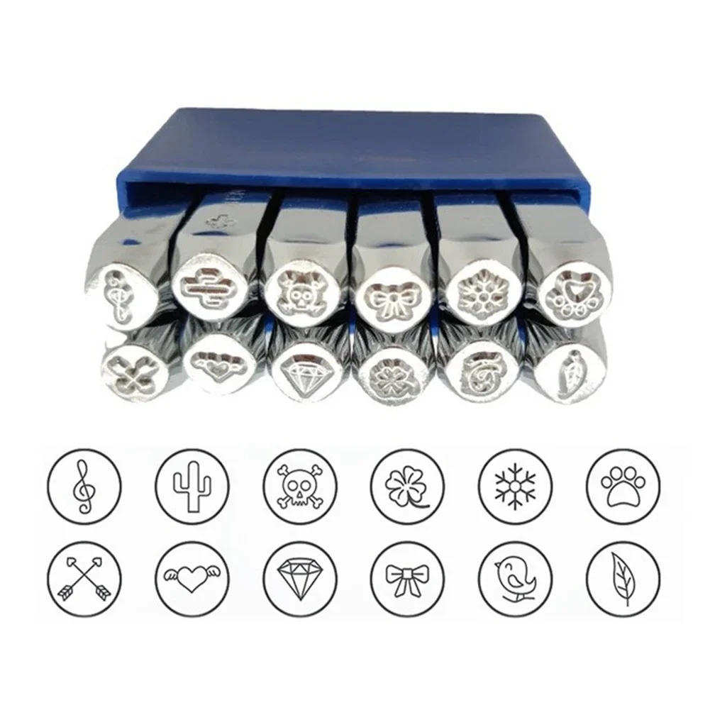 Metal Stamping Metal Punch DIY Leather Jewelry Stamping Pattern Embossed Steel Punch Jewelry Graphic Tool