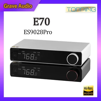 TOPPING E70 ES9028Pro DAC 헤드폰 앰프, 블루투스 5.1 XU316 지원, 32 비트/768kHz DSD512 RCA XLR 출력, 원격 제어