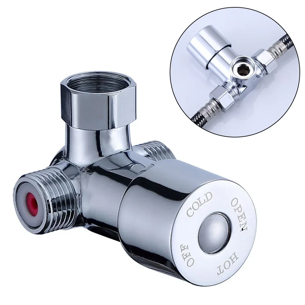G1/2 Hot Cold Water Mixing Valve Shower Head Mixer Faucet Tap Accessories Adjustable Temperature Control For Bathroom