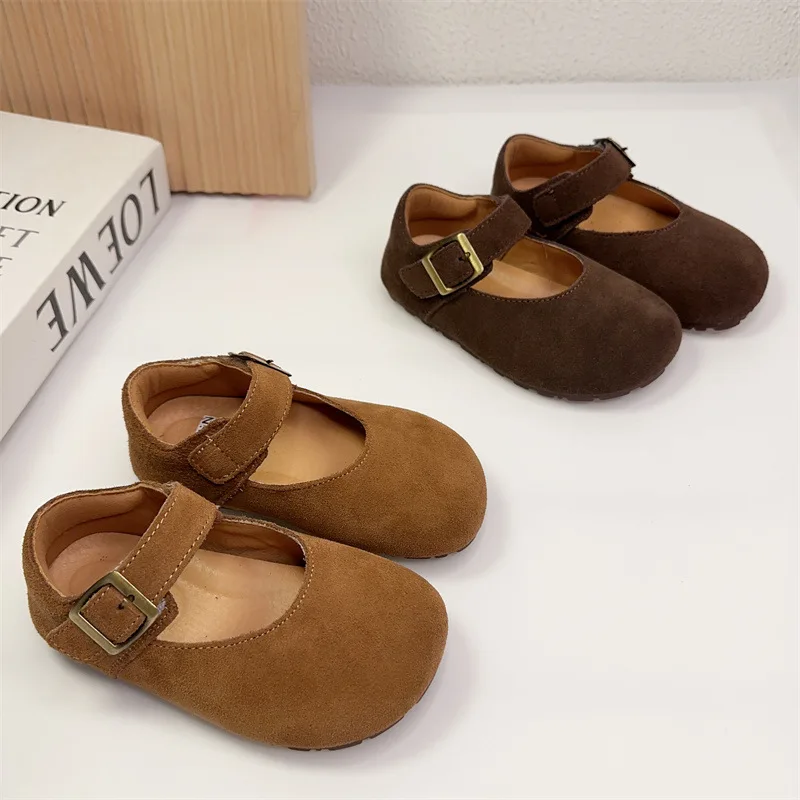 Autumn New Girls Flats Shoes Fashion Princess Shoes Solid Color Baby Girl Leather Shoes Mary Janes Mule autumn new girls flats shoes fashion princess shoes solid color baby girl leather shoes mary janes mule