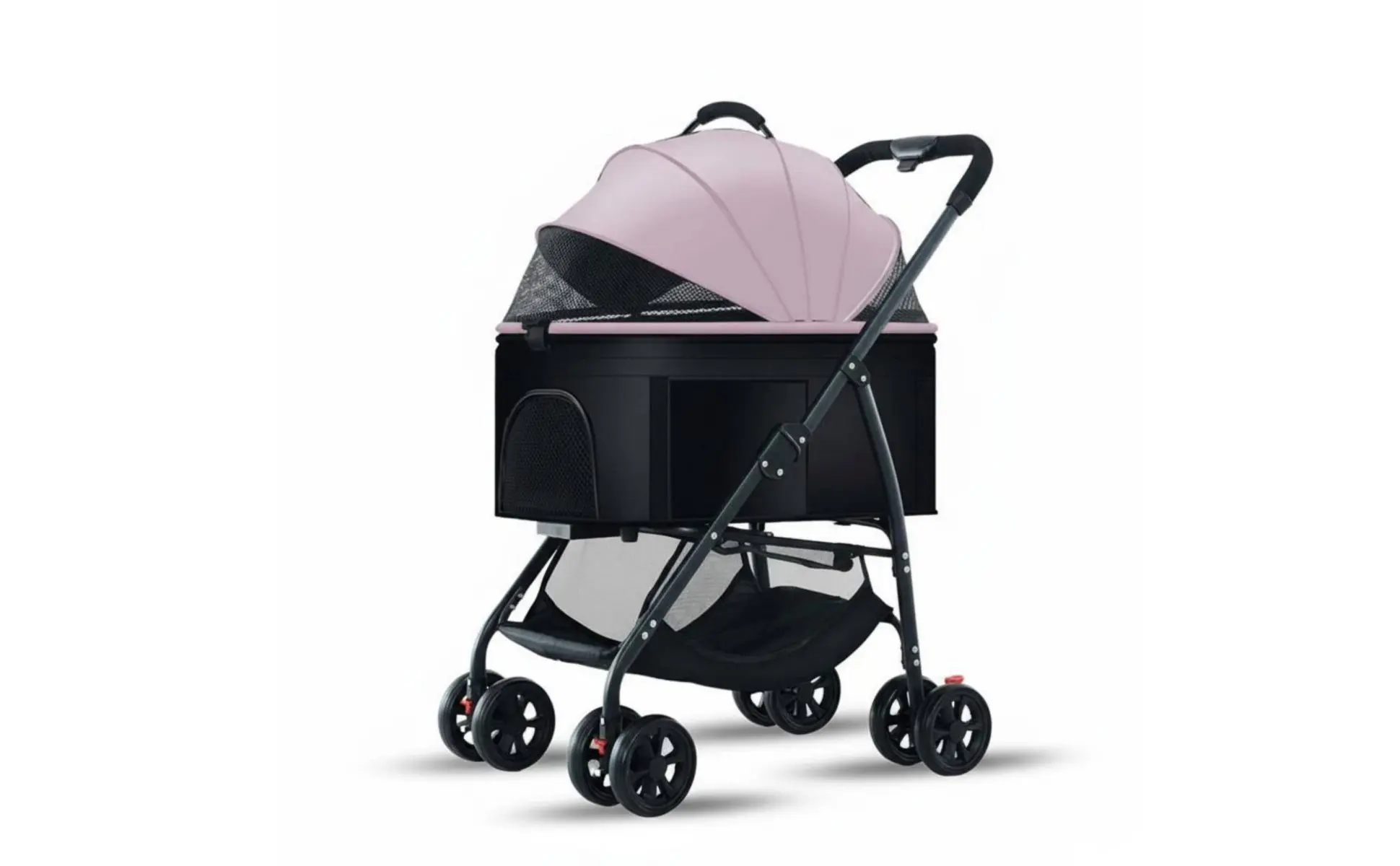Foldable Pet Pet Transport Full Rotation Wheels Detachable Pet Carrier Pet Transport Lightweight Dog Cat Animal Carriage Storage