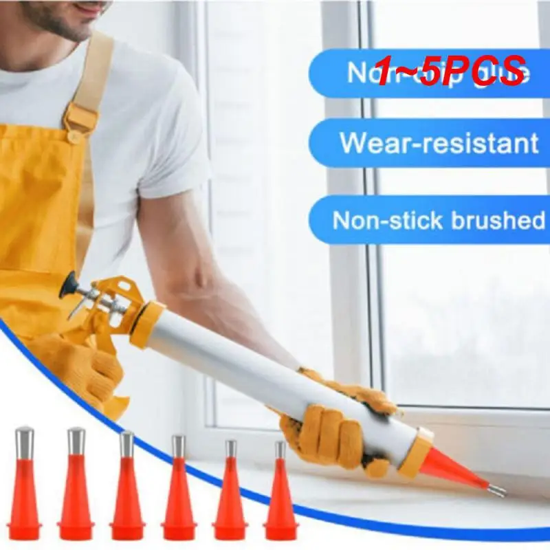

1~5PCS Stainless Steel Caulk Nozzle Applicator With Base Caulking Finisher Sealant Finishing Tool Kitchen Bathroom Sink Joint