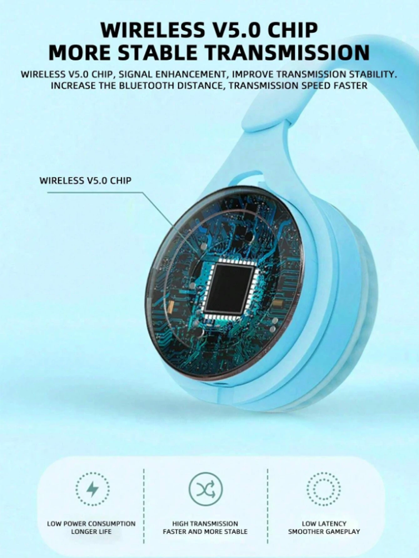 سماعة رأس لاسلكية، جليتر، سماعة رأس، جيري 5.0، عمر...