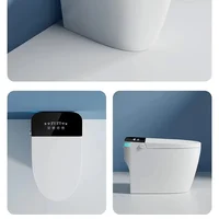 Smart Bidet Toilet with Heated Seat&Auto Flush,One-Piece Ceramic Automatic Toilet,Night Light,Warm Air Dryer,Foot Sensor Flush 6