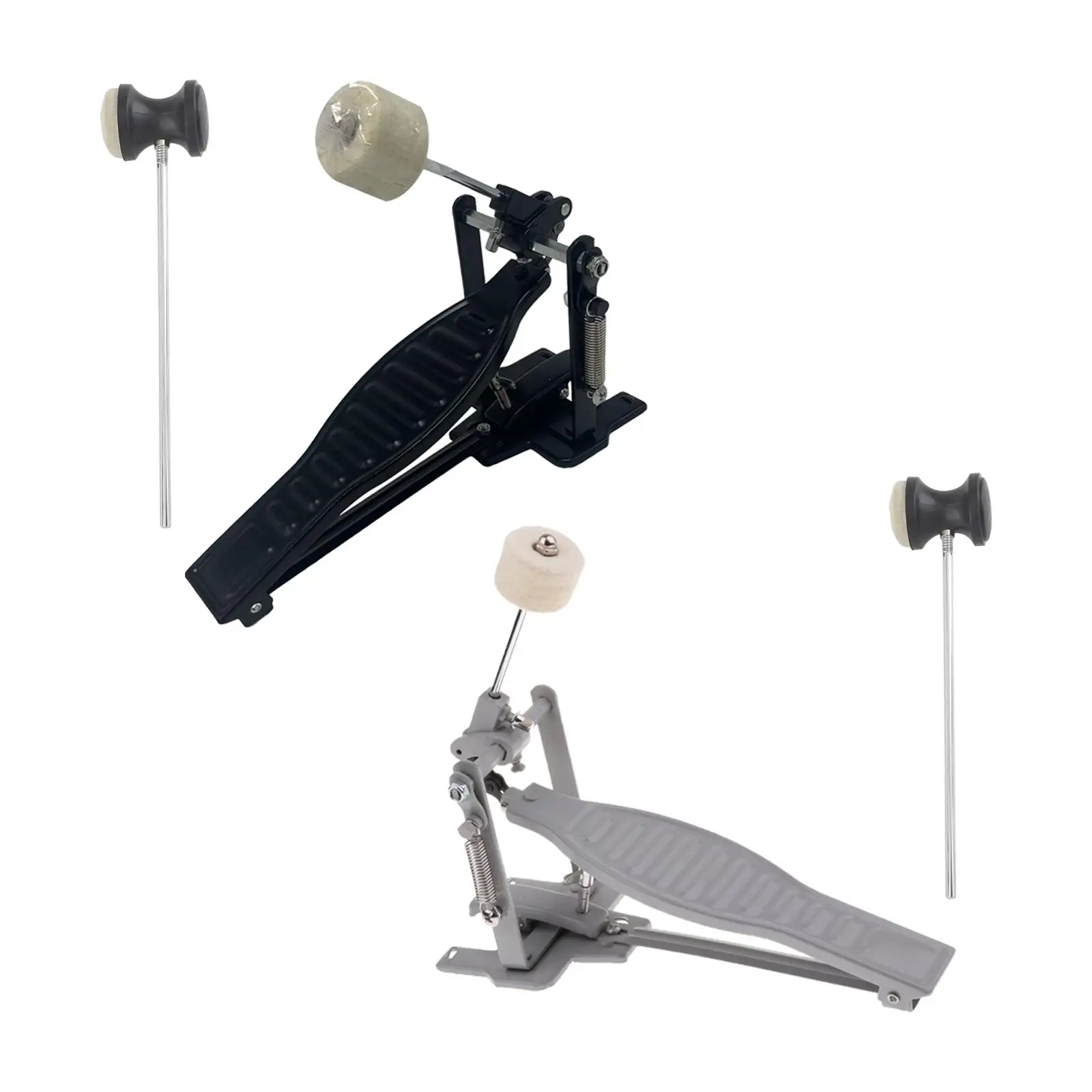 

Bass Drum Pedals with Bass Drum Beater Single Bass Drum Pedal Left Spring Single Chain Kick Pedal for Electric Drum Set