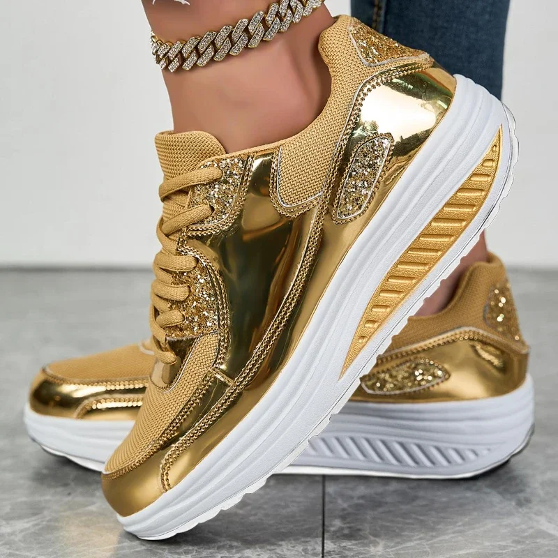 Mesh Breathable Women Casual Sneakers Lace-up Vulcanized Shoes Ladies Platform Sneakers Female Shoes Plus Size Zapatos De Mujer 3