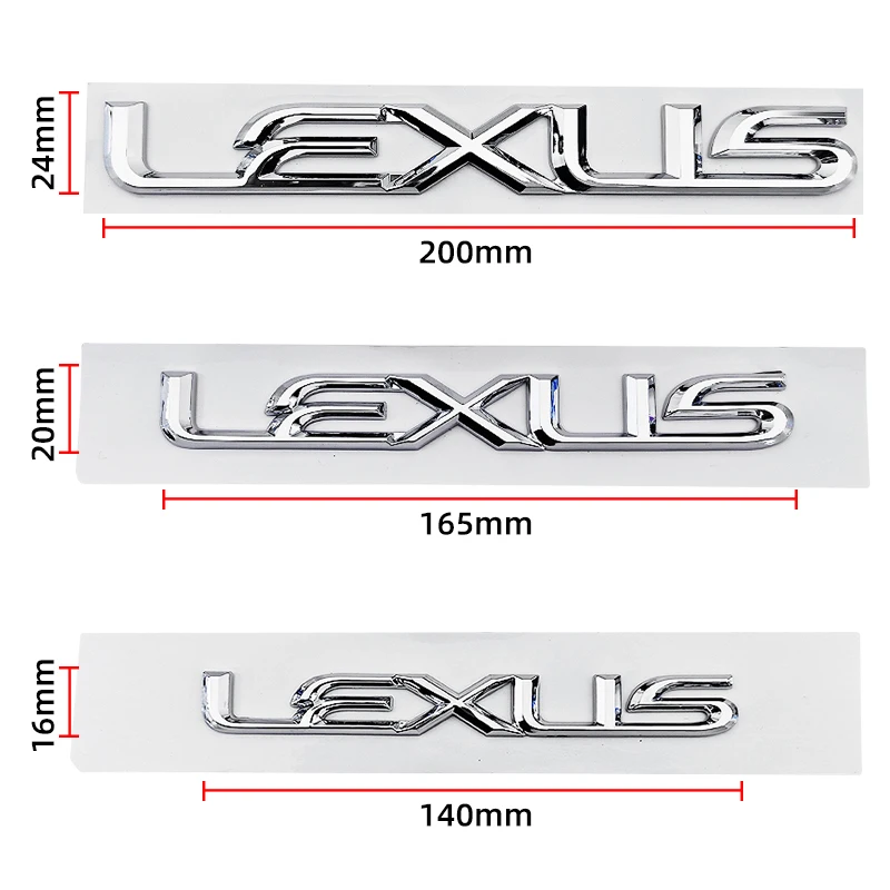 렉서스 F 스포츠 GX460 Ct200h IS250 ES 220D IS200 F스포츠 GS GX IS LS LX NX RX UX CT LC RC 용 3D 자동차 트렁크 레터 스티커 액세서리