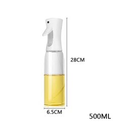Oil Spray Bottle for Cooking, Camping, and BBQ - Multipurpose Kitchen Dispenser for Olive Oil, Vinegar, and Baking (White Color-500ml)