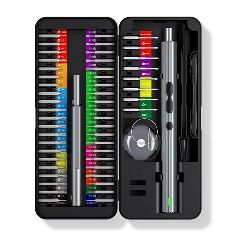 

Набор электроотверток 58 в 1, прецизионные инструменты, как показано на рисунке, маленький беспроводной мини-набор для ремонта часов, мобильных телефонов