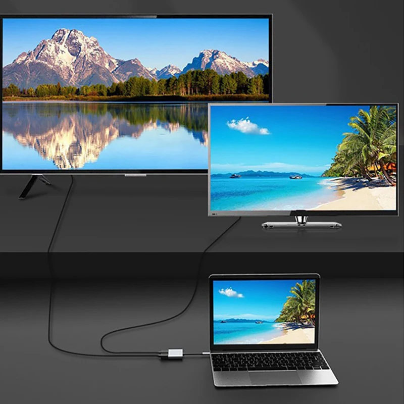 4 in 1 Type C to Dual HDMI-compatible Extend Splitter PD USB HUB 4k 2 in 1 Multi Displayer Converter Support For Fast Charging