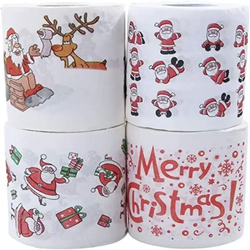 Home Santa Claus Christmas Toilet Roll Paper Supplies Xmas Tissue New Year toilet roll paper paper tissue