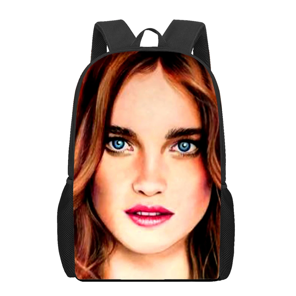 Natalia Vodianova 3D Print Book Bag Boys Girls School Backpack Kids Puppy Mochilas Escolares Infantis Children School Bags