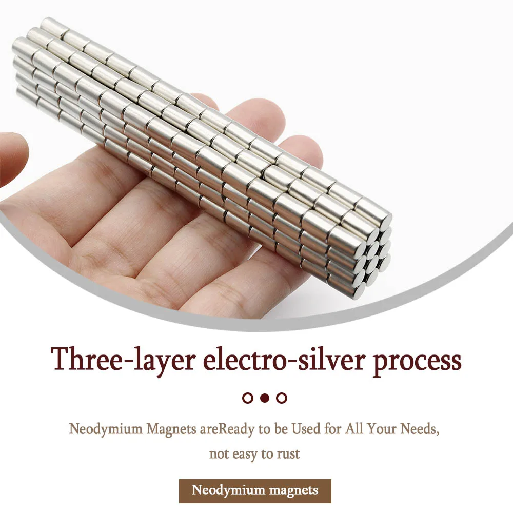 5mmx8mm Superstarker Runder Neodym-Magnet Leistungsstarke Magnete N35 Kleiner Permanenter Magnetischer NdFeB Kühlschrankmagnet 5x8 – Detail 3