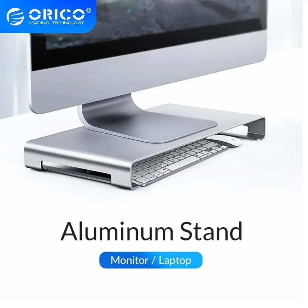 Supporto Per Monitor Riser Supporto Per Laptop In Metallo Supporto Da Tavolo Tastiera Mouse Organizer Per Imac Macbook
