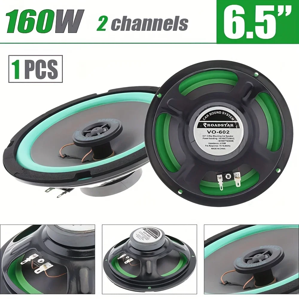 Universal Car Speakers HiFi Coaxial Subwoofer Black Metal