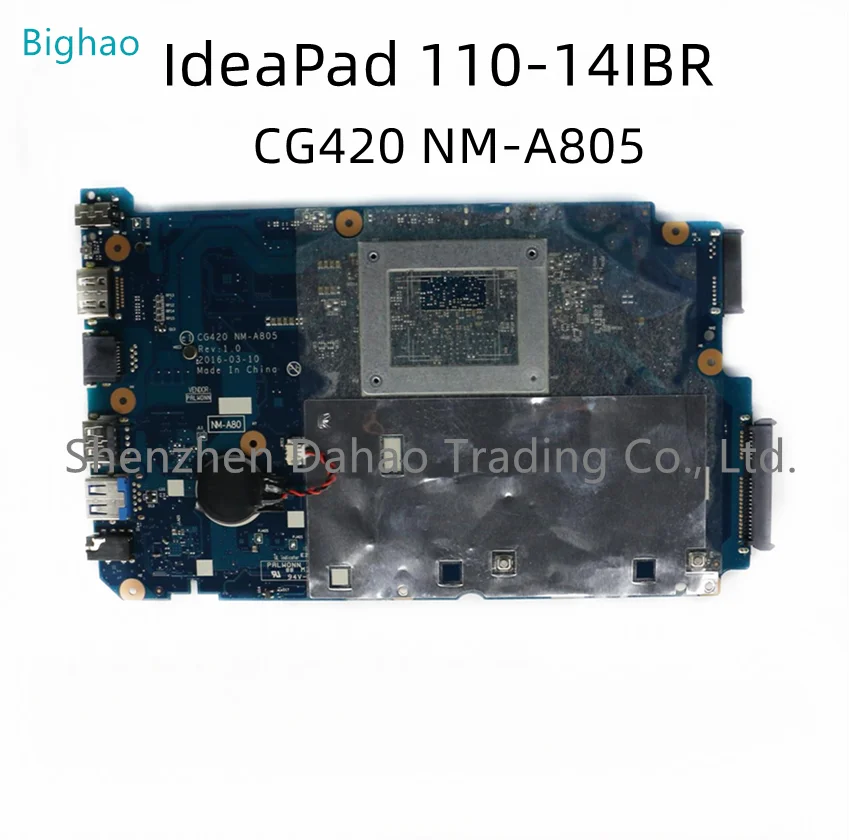 Placa-mãe do Portátil para Lenovo Ideapad 11014ibr Cg420 Nm-a805 N3060 N3710 2gb 4gb Ram Fru:5b20l77418 5b20l77419 5b20l45739 - Imagem 2
