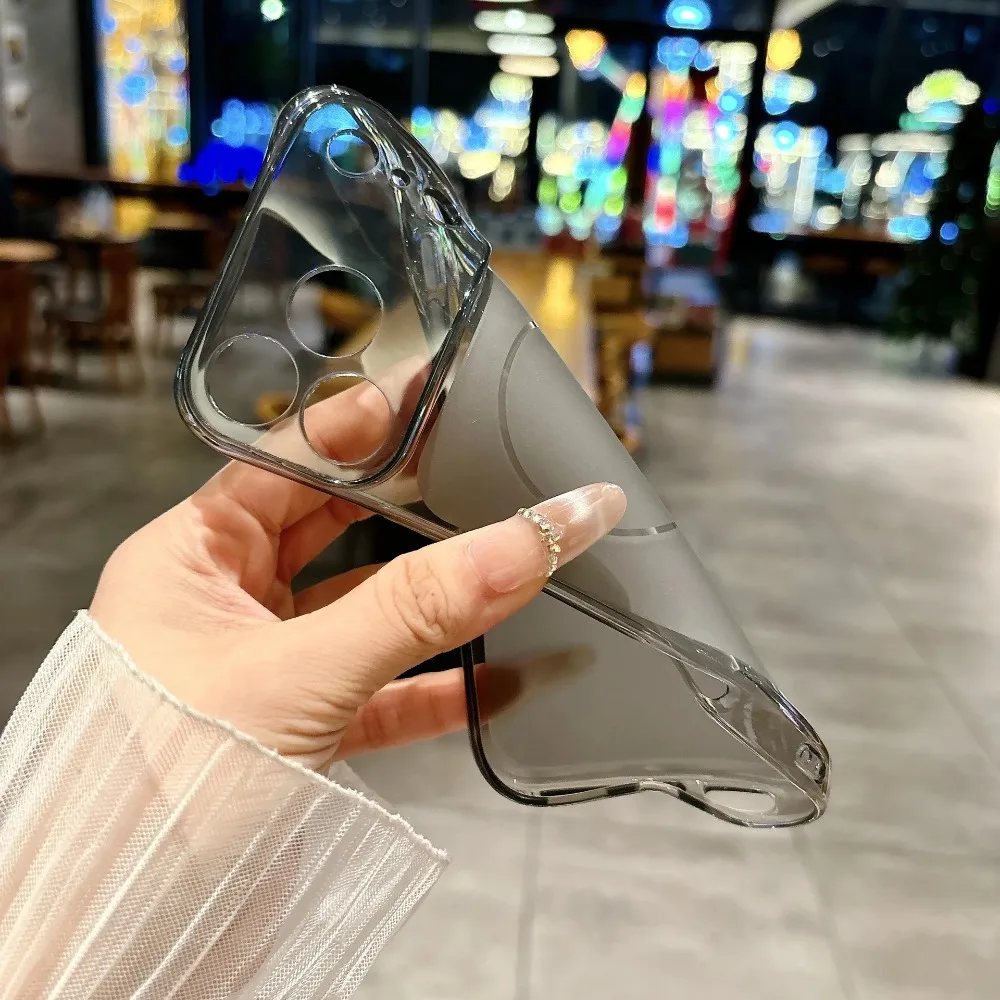 Enhanced Clear Slim Soft Case with Wide-Angle View Window and Premium Transparent Skin-Feel