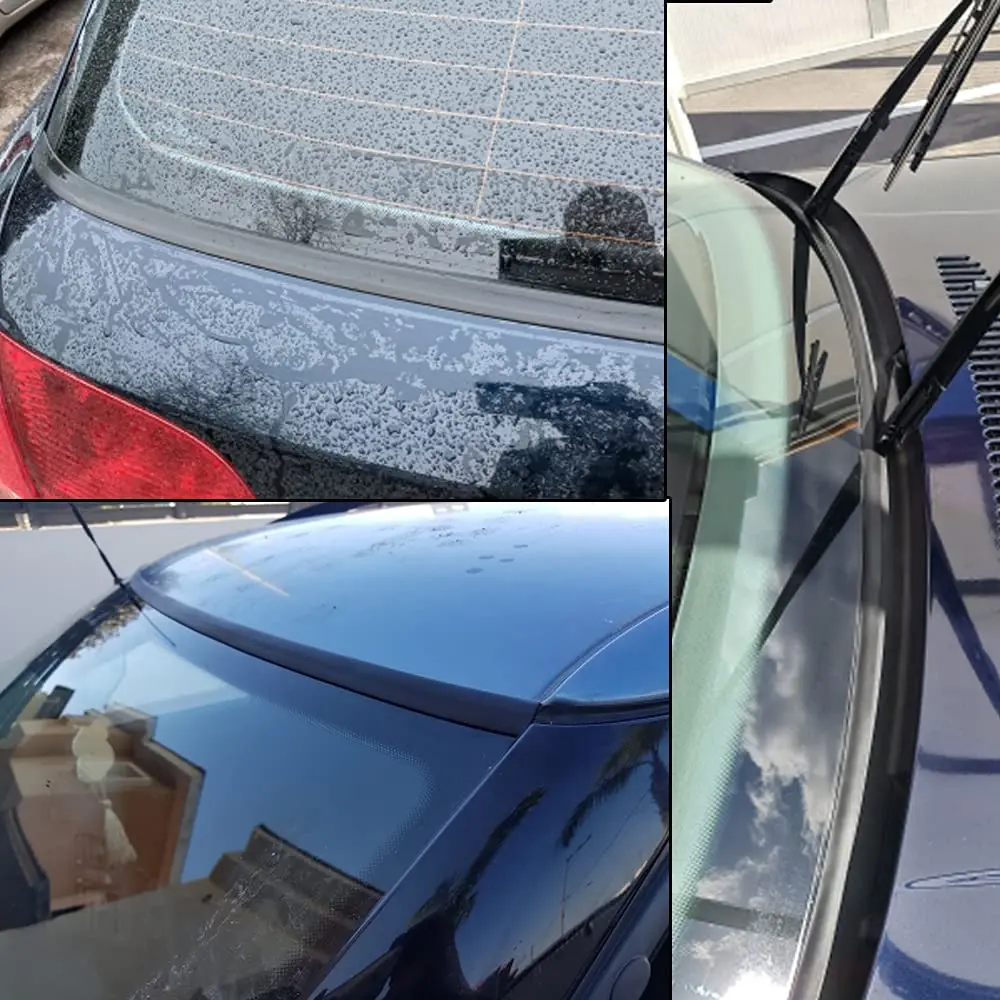 Car Front Windshield Outer Plastic Plate Seal Strip Guide Plate Lower Decorative Rubber Strip Automotive General Purpose