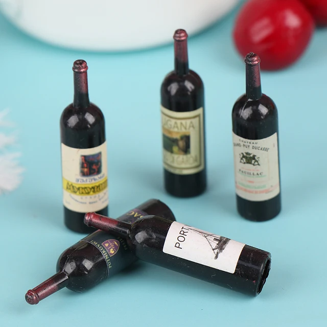 10Pcs Miniature Accessories Mini Wine Bottle Set With Box Simulation Drinks Model Toys For Doll House Decoration 1/12 Dollhouse 6