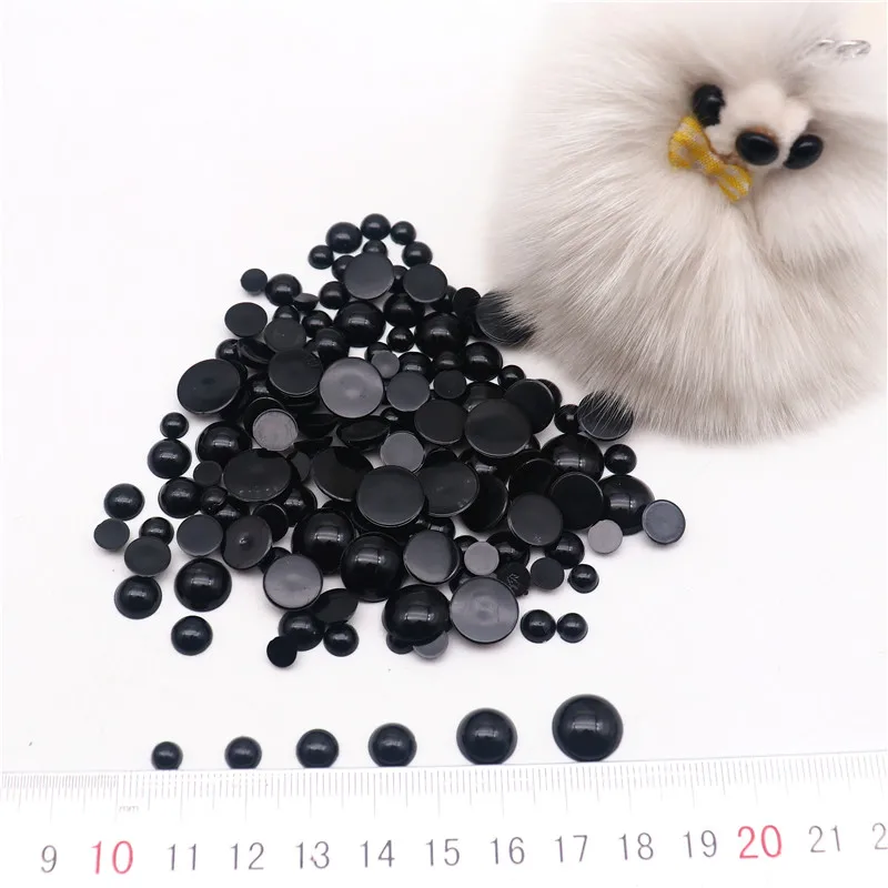 Round Flat Plastic Safety Eyes 5mm 6mm 8mm 10mm 12mm for Dolls Making Doll Toys Teddy Bear Eyes Doll Accessories plastic doll eyes
