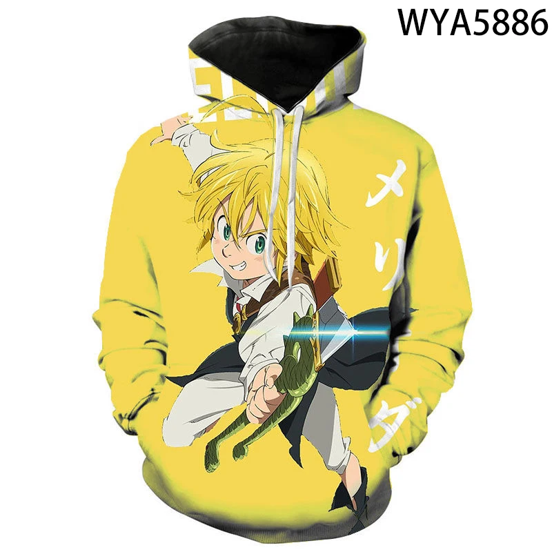 

Hoodies Men Women Children The Seven Deadly Sins Nana Anime Sweatshirts 3D Printed Streetwear Boy Girl Kids Cool Fashion Jacket