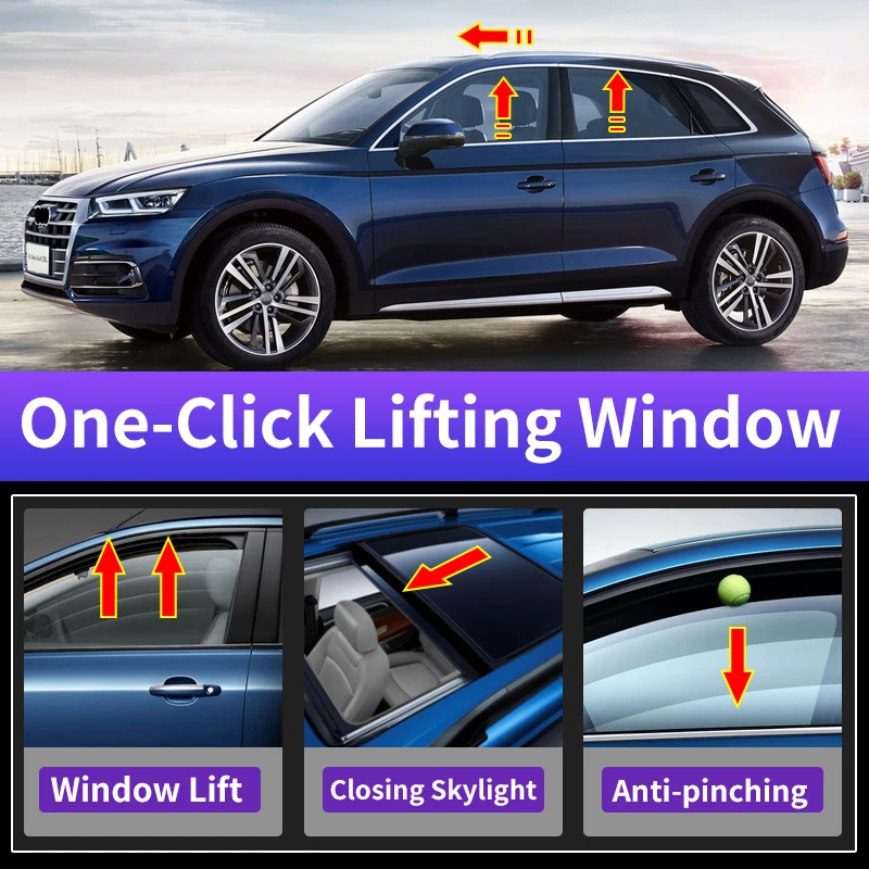 Applicable to 2009-2022 Audi Q5 Q3 Q2 A6 A4 A3 Car Window Lifter Modified OBD One-Click Automatic Window Lifter Acce