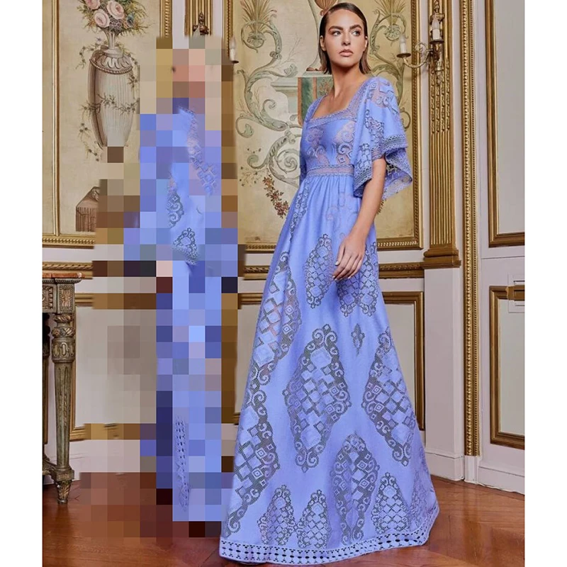 

Женское длинное платье с круглым вырезом, кружевное платье высокого качества, модель NP1967Y на лето, 2023