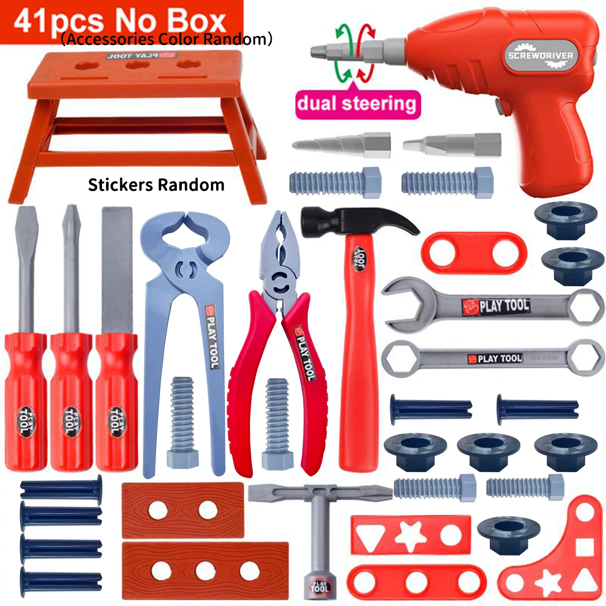 Child's Interactive Building Toolkit Electric Drill Pretend Repair Tools Educational Playset Ideal for Gifts