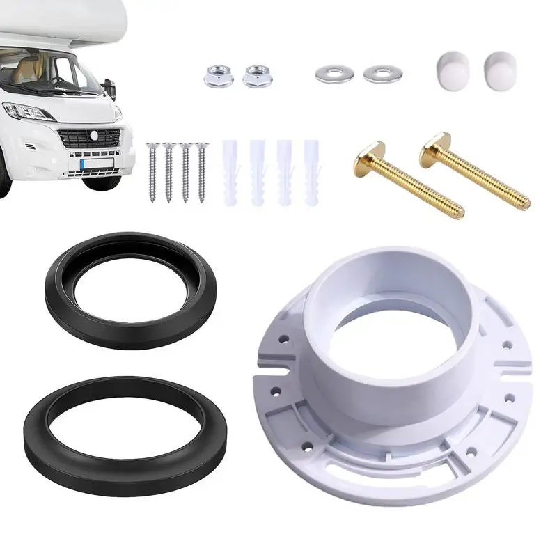 RV Toilet Seal Kit Leak Proof Bath Flange Rust Resistant Flush Shower Toilet Seal Kit Replace Parts For RV And Trailer Toilets rotatable filter pressurized shower nozzle filter water filter swivel head kitchen faucet bubbler extender splash proof water fi